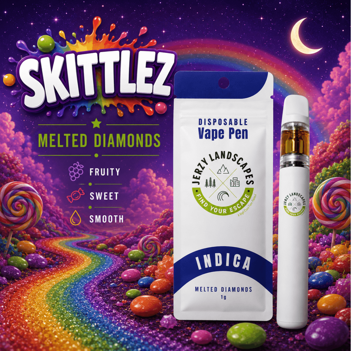 Skittlez 1g Melted Diamonds AIO