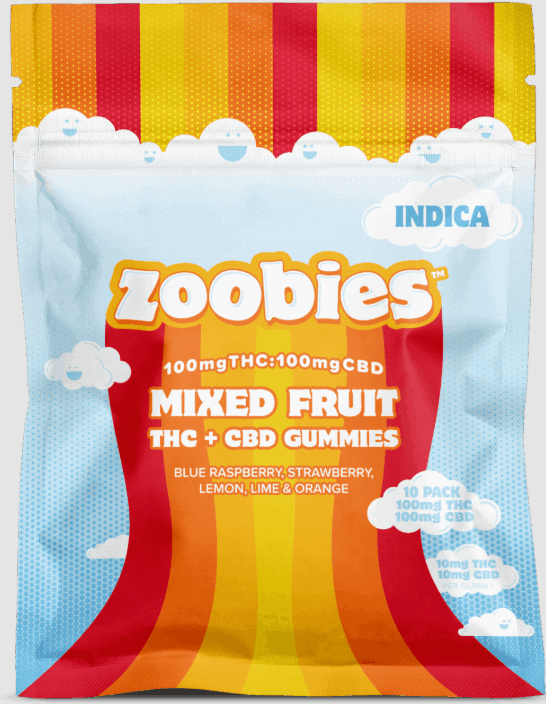 Mixed Fruit THC+CBD Indica Edibles