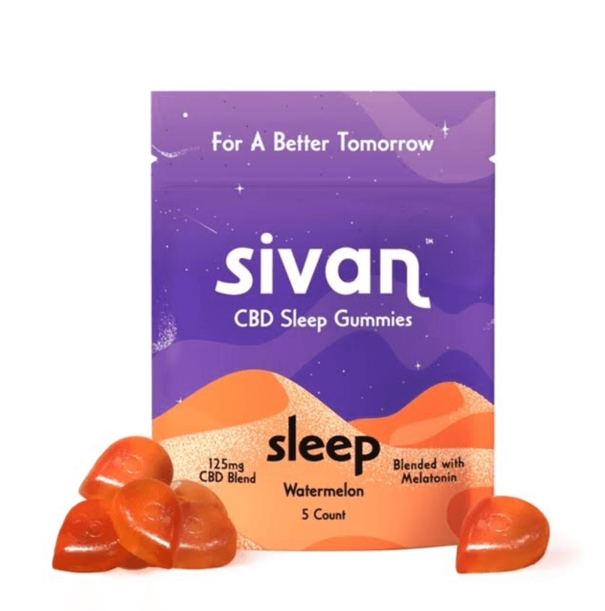 Watermelon Sleep 5pk/125mg CBD Gummies with Melatonin