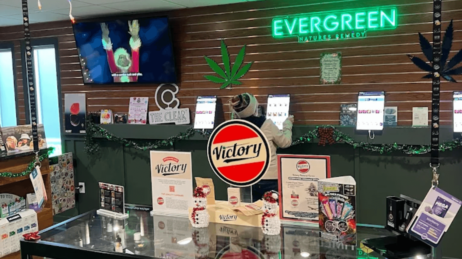 Budtender helping a customer